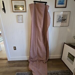 2 Ikea 96x55 100% Cotton Red Pocket Curtain Panel